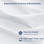 Elegear Silver-Infused Cooling Blanket for Hot Sleepers, Queen White - Image 5