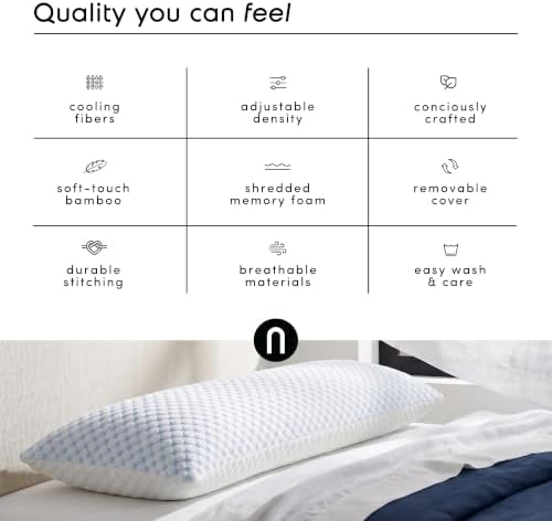 Nestl Cooling Memory Foam Pillow, King, 2-Pack - Image 7