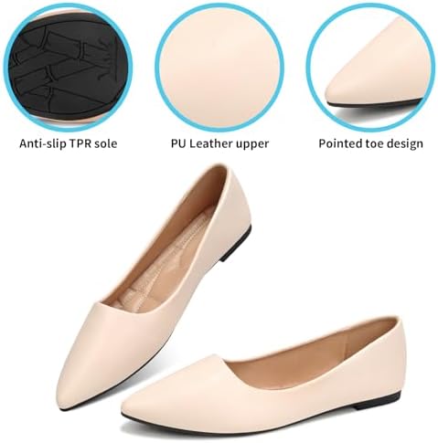 KUNWFNIX Women's Ballet Flats Foldable Classic Crown Rhinestone Slip On Bowknot PU Leather Faux Suede Pointed Toe Comfort Flat Casual Dress Shoes - Image 4