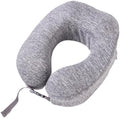 QUQUQ Travel Neck Pillow for Sleeping Detachable and Washable U-Shaped Neck Pillow Portable Travel Comfortable(Light Gray) by Unknown