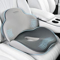 Coverado Car Seat Cushion and Lumbar Support Pillow, Memory Foam Ergonomic Back Support Driving Seat Cushion for Sciatica, Tailbone, Back Pain, Non-Slip Washable Cushion for Car, Driver, Office by COVERADOAUTO