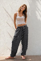 TARSE Womens Linen Barrel Pants Casual Summer Travel Lounge Trousers - Image 3