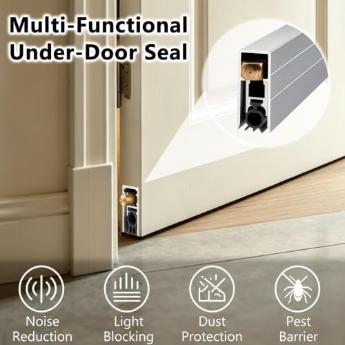 Door Sweep Seal for Hotel Office Bedroom 32 36 48 in, Hidden Design - Image 4