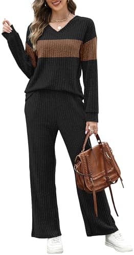 RUMIA Lounge Sets for Women Cozy Travel Matching Sweater Fall Outfits - Image 2