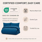 CozyLux King Size Comforter Set Teal - 7 Pieces Bed in a Bag - Image 6
