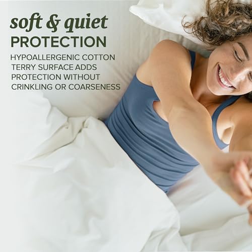 Beckham Hotel Collection Mattress Protector — Hotel-Grade Cotton Blend, Silent Waterproof Protection that Preserves Mattress Feel, King - Image 3