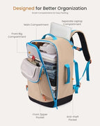 LOVEVOOK 40L Travel Backpack for Women & Men, Airline Approved Carry On Backpack with 3 Packing Cubes, TSA Personal Item Bag, Waterproof Weekender Overnight Backpack Fits 17" Laptop - Image 5