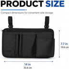 Wheelchair Side Bag for Pride Mobility Jazzy Carbon HD 2025-2026, Armrest Bag - Image 2
