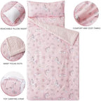 Bunnikins & Clover Toddler Nap Mat with Removable Pillow, Nap Mats for Preschool, Easy Clean Toddler Nap Pad for Kindergarten, Kids Sleeping Bag for Travel Camping - Image 2
