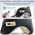 Desk Pillow for Napping, Neck Pillow for Office Chair Headrest, Neck Support Pillows for Desk Sleeping, Inflatable Neck Pillow for Work/Travel/Airplane, Face Down Pillow, Adjustable Height (Grey) - Image 6