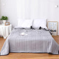 Lightweight Summer Quilt - Breathable Solid Color Comforter for Twin/Full Beds, Soft Portable Bed Cover, Cozy Quilted Home Decor for Warm Nights by Unknown