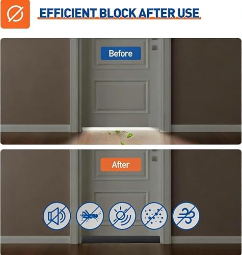 MAGZO Under Door Draft Stopper, 36 Inch Adjustable Door Gap Filler, White - Image 3