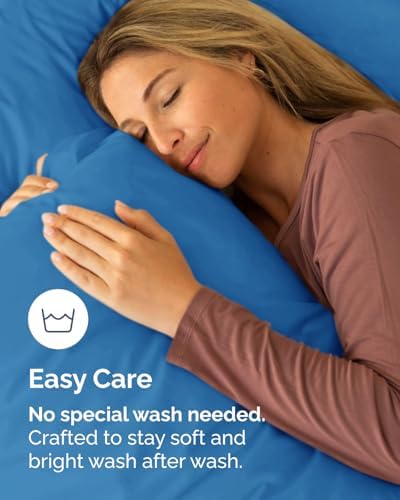Queen Pillow Cases - 8 Pack Soft Pillowcase Covers - 20" x 30" (Royal Blue) - Image 6