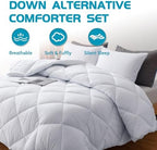 Decroom Lightweight 3 Pieces Comforter Set King Quilted Duvet Insert - Image 3