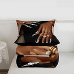 Erosebridal African American Comforter Set King Size Black Woman Bedding Set for Women Girls Afro Magical Comforter Black Female Quilt Duvet for Teens Adult Melanin Bedroom Decor, 3 Piece - Image 7