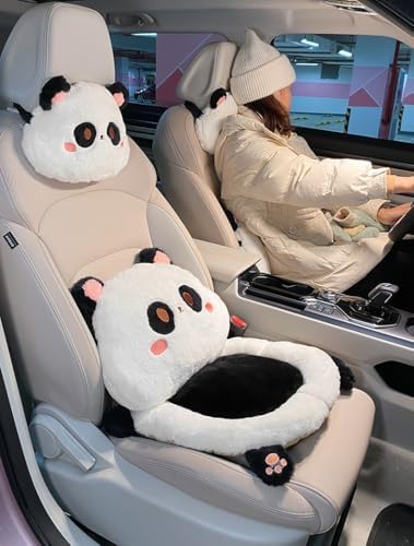 Cartoon Car Seat Cushion Lumbar Support Pillow&Neck Pillow Office Chair SUV (Rabbit Sets) - Image 5