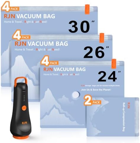 RJN Vacuum Storage Bags with Electric Pump, Vacuum Seal Bags for Clothing by Unknown