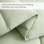 COHOME Twin/Twin XL Size Comforter, All-Season Quilted Down Alternative Duvet Insert, Luxury Hotel GentleSoft Comforter with Anti-Clump Tech & 8 Tabs - Reversible - Sage Green 64x88 inches - Image 4