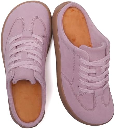 UBFEN Womens 100% Genuine Suede Mules Arch Support Indoor Outdoor Slippers by UBFEN