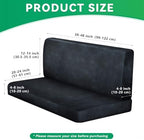 molasofa Leather Like RV Dinette Cushion Covers, RV Booth Seat Cover Stretchable Camper Cushion Couch Covers Washable Slipcovers for Camper Car Bench (2 Bench Cover & 2 Backrest Cover, Deepblue-02) - Image 5