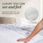 Beckham Hotel Collection Twin XL Size Hybrid Mattress Protector & Pad - Extra Padded, Thick, Plush, & Fitted Mattress Topper for Bed - Quilted Pillow Top Mattress Cover - Image 5
