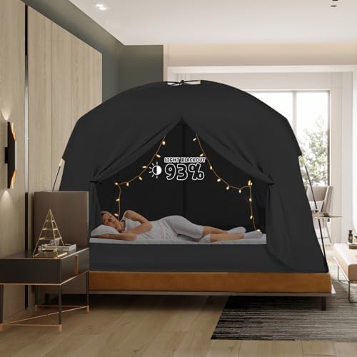 Full Bed Tent for Kids and Adults, Indoor Blackout Sleeping Play Tents - Image 3