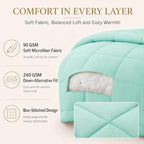 CozyLux Full Size Comforter Sets Mint Green - 7 Pieces Bed in a Bag - Image 3