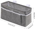 2Pcs Portable Bedside Hanging Caddy (Dark gray ) - Image 2