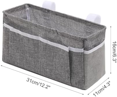 2Pcs Portable Bedside Hanging Caddy (Dark gray ) - Image 2