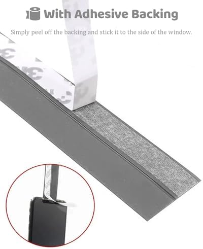 Cuttable Window Light Blocker for Sides of Blinds, No Drill Light Blocking Strips with Adhesive Backing, Apartment Room Window Light Blocker(5 Pack) - Image 4
