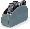 Londo Remote Control Holder with 5 Pockets - Store DVD, Blu-Ray, TV, Roku or Apple TV Remotes - Italian Genuine Leather with Suede Lining - Slim, Compact Living or Bedroom Storage by Londo