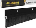 2 Pack – 36'' Premium Aluminum Door Sweep with Nylon Brush, Seals Gaps Up to 5/8", Matte Black Anodized Aluminum Door Sweep, UL Fire-Certified, and Built for Long-Term Performance, JS-NB161 by JELOSTONE