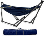 Tranquillo Uniki Hammock, Sturdy Steel Stand,Outdoor & Indoor Hammock, Navy by Tranquillo