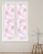 Window Privacy Film Frosted, Pink Yellow Palm Trees Tropical Reusable Static Cling Window Tints, Summer Beach Botanical Heat Control Windows Films for Offices, Balcony, 29.5 x 118 Inches - Image 2
