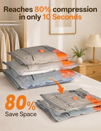 25 Pack Vacuum Storage Bags for Travel with Rechargeable Cordless Pump - Image 5
