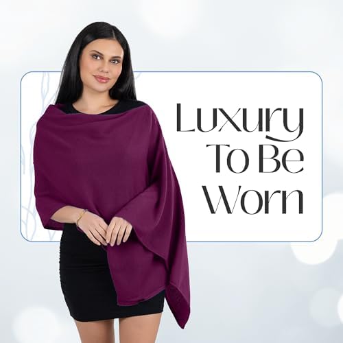 Velanio Cashmere Poncho for Women - 100% Mongolian Wrap & Dress Topper - Image 4