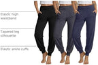 Ficerd 3 Pack Women's Joggers Loose Yoga Pants with Pockets - Image 4