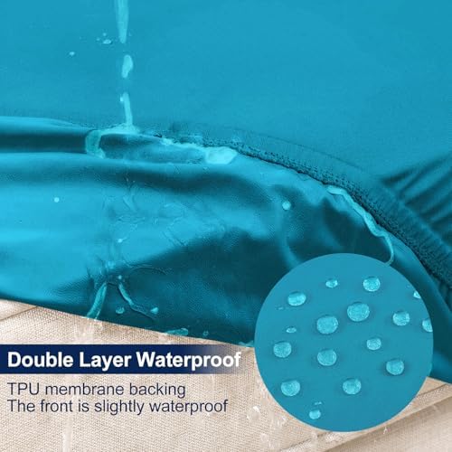 Smiry Waterproof Patio Cushion Covers, Stretch Outdoor Furniture Covers - Image 2
