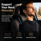 Universal Memory Foam Car Headrest Neck Pillow, 2026 Adjustable Breathable Washable Ergonomic Support Auto Neck Cushion for Long Road Trips, Daily Drive，Orange：2Pcs - Image 2
