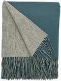 Alashan Cashmere Blend Double Faced Throw-Super Soft and Luxe Fabric- Perfect for Cozy Nights! 95% Merino Wool/5% Cashmere, 50" x 70", Great Gift Item. (Lakeshore & Quartz) by Alashan