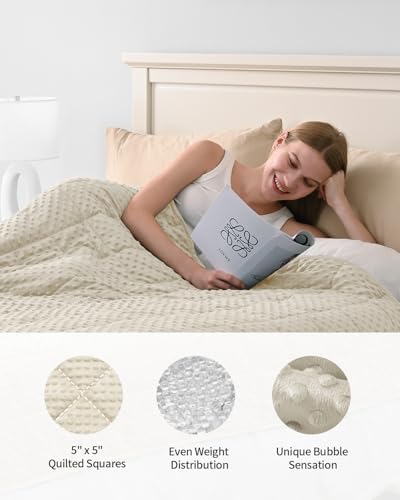 Mr. Sandman Weighted Blanket for Adults, Queen Size 20 lbs, 60 x 80 Inches - Image 5