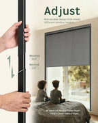 Yoolax Adjustable Aluminum Light Blockers for Window Shades, 2PCS, Black, L - Image 4
