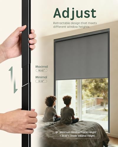 Yoolax Adjustable Aluminum Light Blockers for Window Shades, 2PCS, Black, L - Image 4