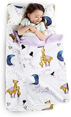 JumpOff Jo Nap Mat for Kids - Cozy Kids Rest Mat with Removable Pillow and Ultra Soft Blanket for Preschool, Daycare, and Sleepovers - Llama & Mama by JumpOffJo