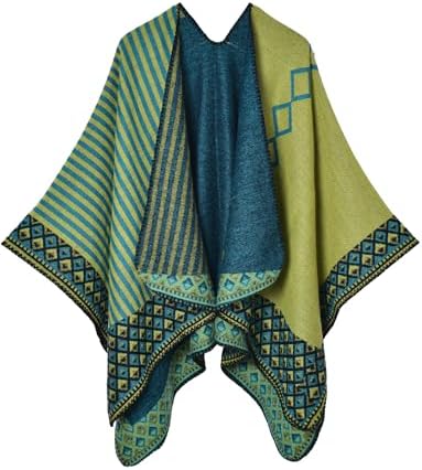 Lacavocor Women's Shawl Wrap Poncho Cape Cardigan Open Front by Lacavocor