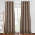 NICETOWN Cappuccino Blackout Bedroom Curtains 96 inches Long, Grommet Thermal Insulated Room Darkening Window Treatments Sound Reducing for Living Room, W46 x L96, 2 Panels by NICETOWN