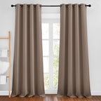 NICETOWN Cappuccino Blackout Bedroom Curtains 96 inches Long, Grommet Thermal Insulated Room Darkening Window Treatments Sound Reducing for Living Room, W46 x L96, 2 Panels by NICETOWN