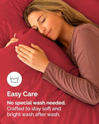 King Pillow Cases - 6 Pack Super Soft Pillowcase Covers - 20" x 40" (Red) - Image 6