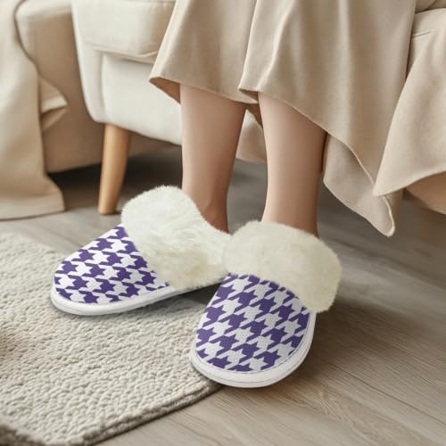 Cotton Slippers With Fluffy Edges House Slippers Non‑Slip Sole - Image 2