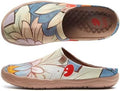 UIN Slipper Woman Travel Art Painted Shoes Wide Toe Casual Home Slip On Mules Malaga by UIN